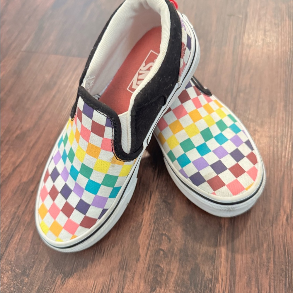 Vans Red and Yellow Sneakers Canvas Slip-On